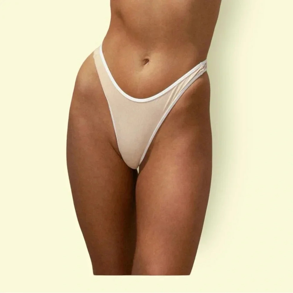 Stone Fox Swim Bikini Women’s Moon Bottom Frappe Tan Size XL New